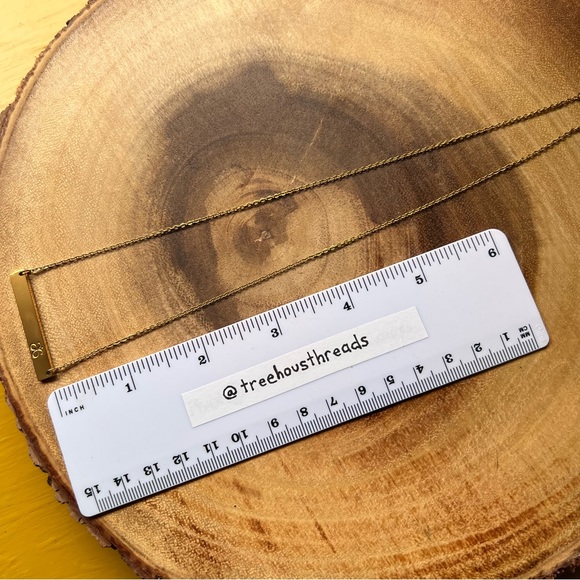 Arbonne Gold Bar Necklace with Logo - Picture 7 of 8